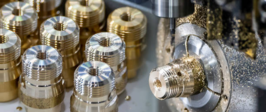 Precision machined metal parts manufactured by VMOULDS